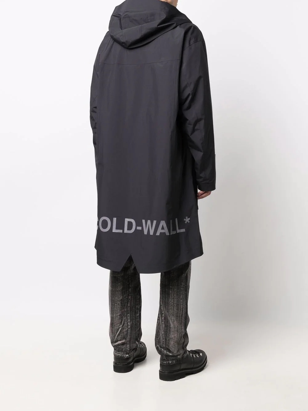 System logo-print parka coat - 5