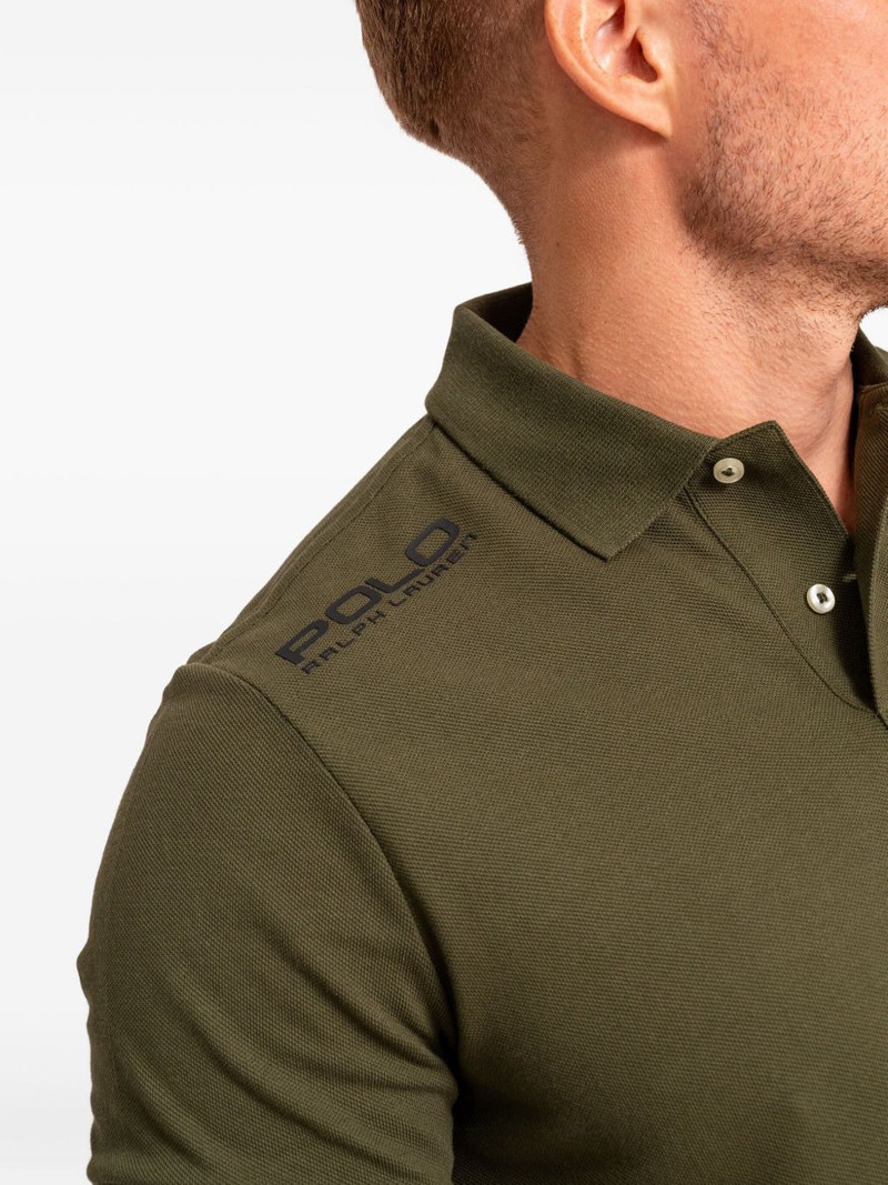 logo-embroidered polo shirt 5