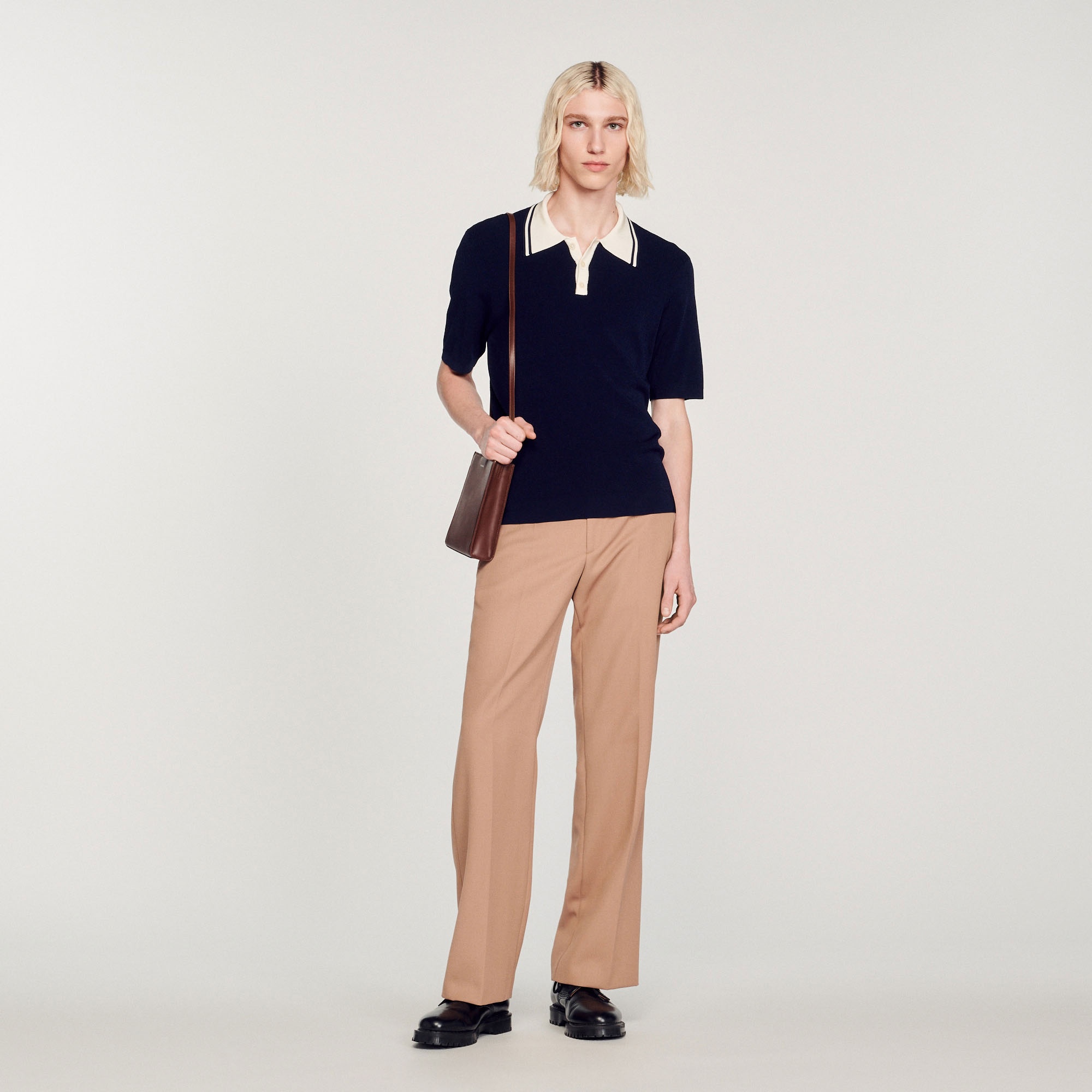 Contrasting collar polo shirt - 2
