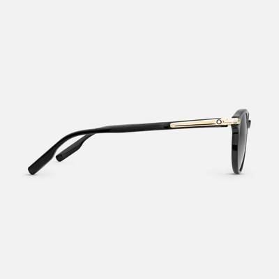 Montblanc Squared Sunglasses with Black Colored Acetate Frame outlook