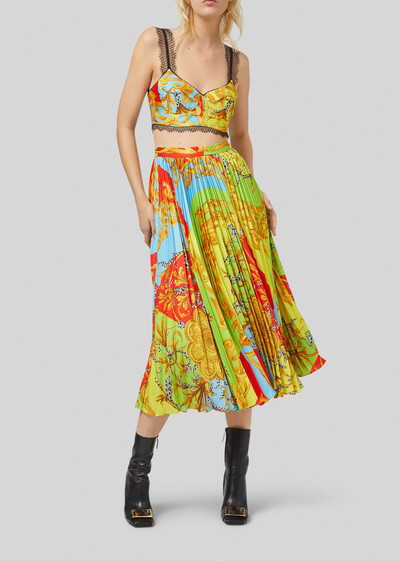 VERSACE Summer Capsule Print Pleated Midi Skirt outlook