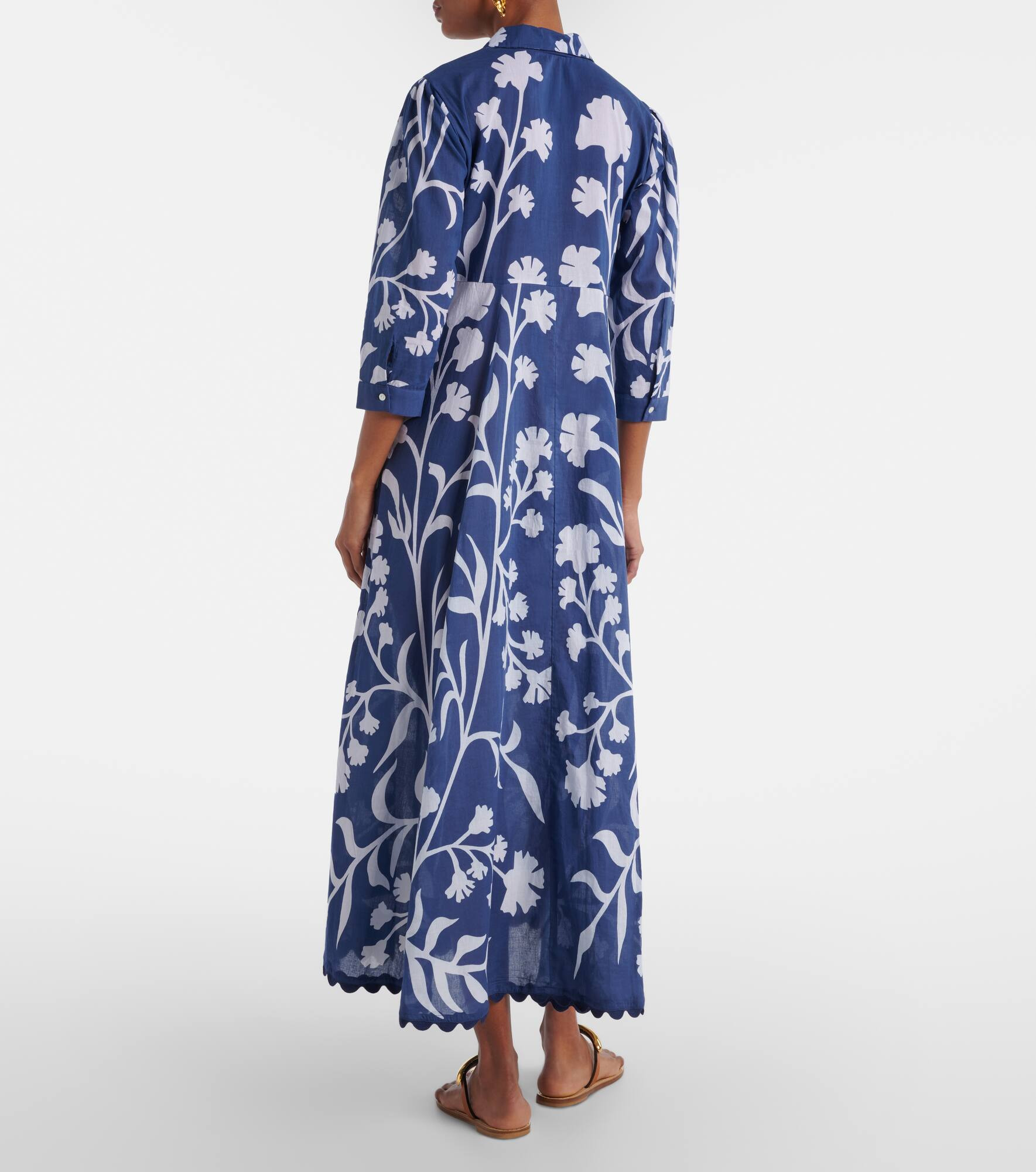 Printed cotton maxi dress - 3