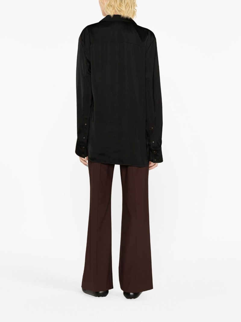 tie-fastening wrap shirt 4