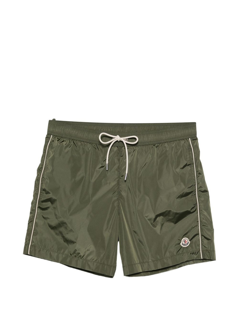 logo-patch drawstring-waist swim shorts 1