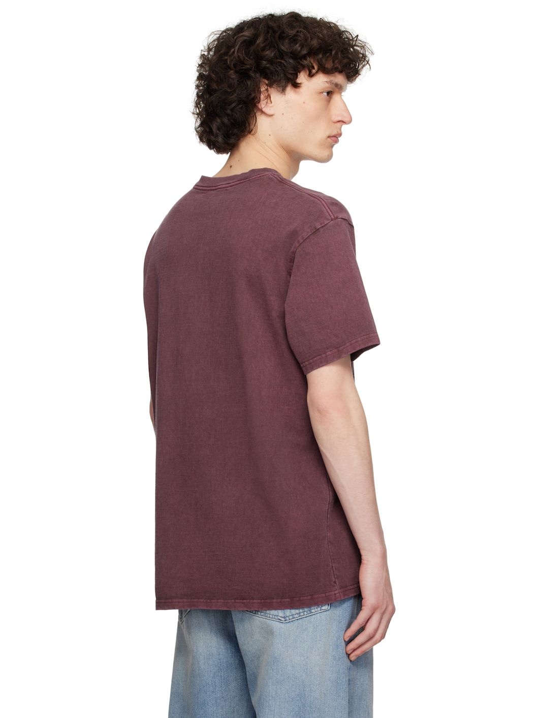 Burgundy UC1D9810-2 T-shirt - 3