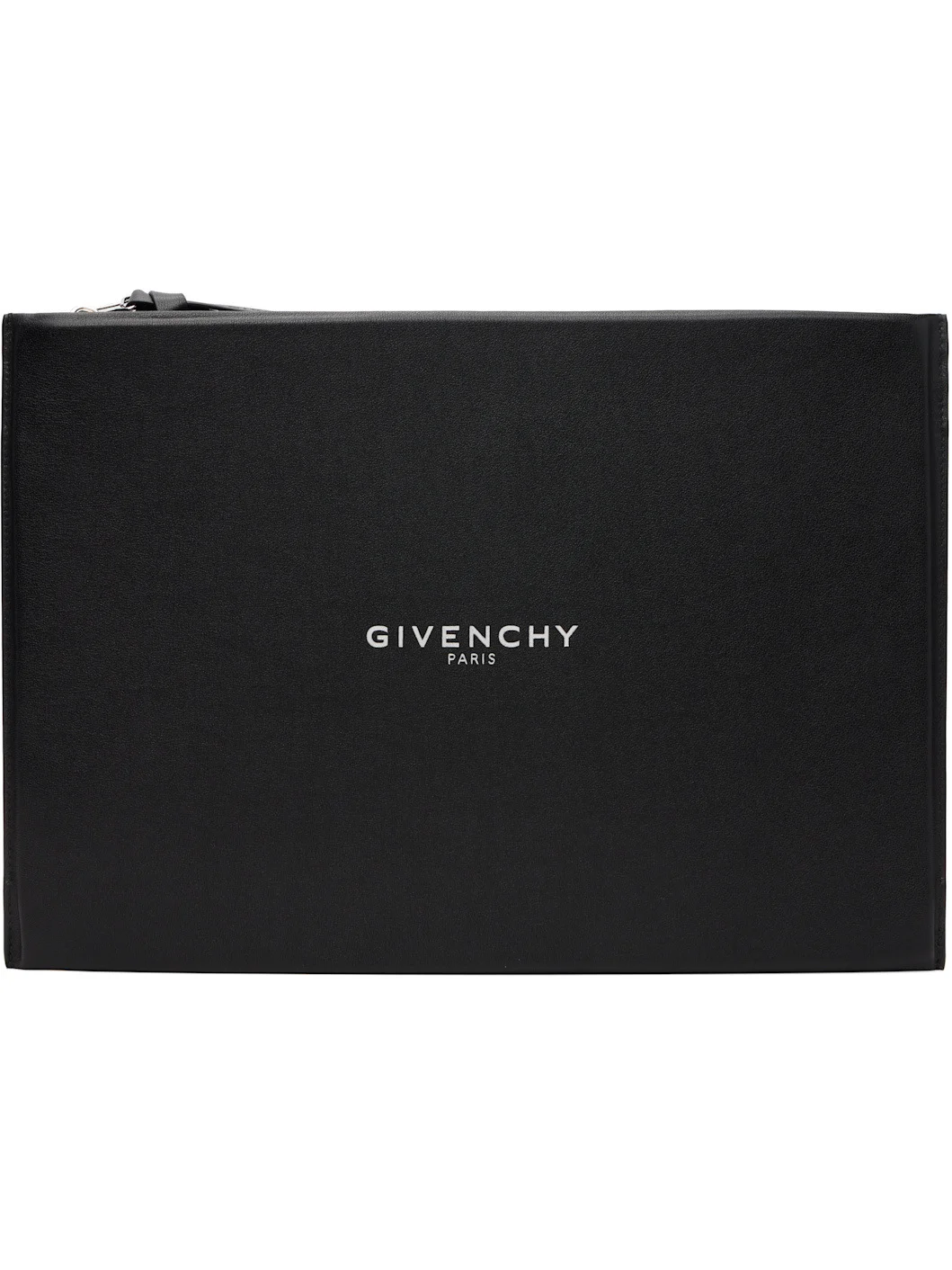 Black Antigona Stamped Large Leather Pouch - 1