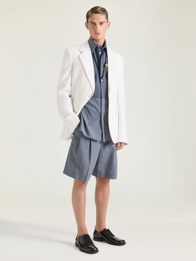 SINGLE-BREASTED FITTED JACKET IN WOOL AND MOHAIR 2