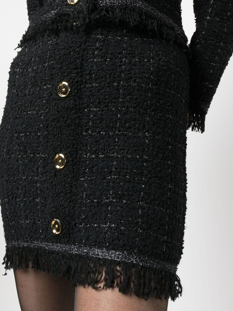 Girino basket-weave fringed miniskirt 5