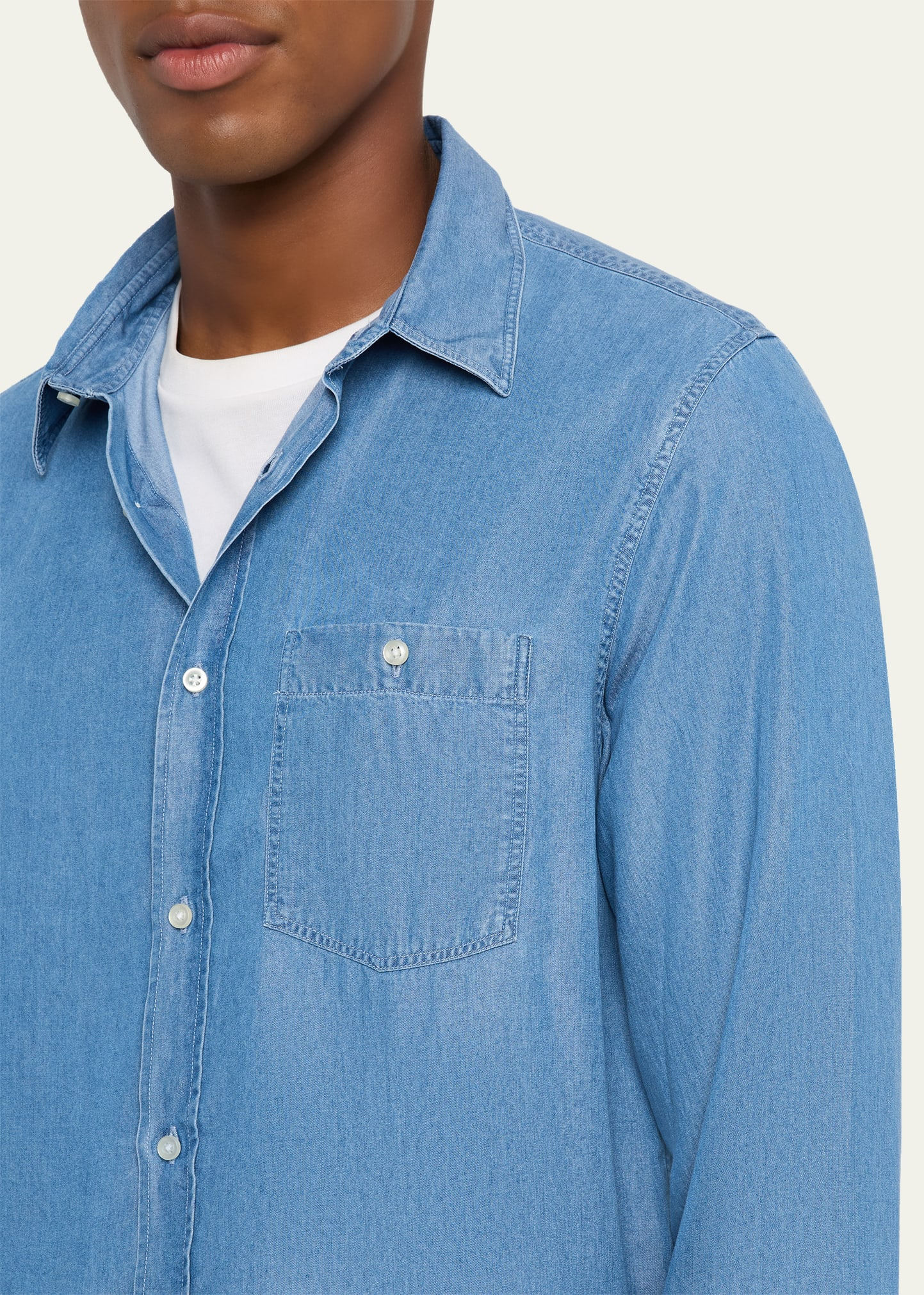 Men's Alex Lyocell Pocket Button-Down Shirt - 5