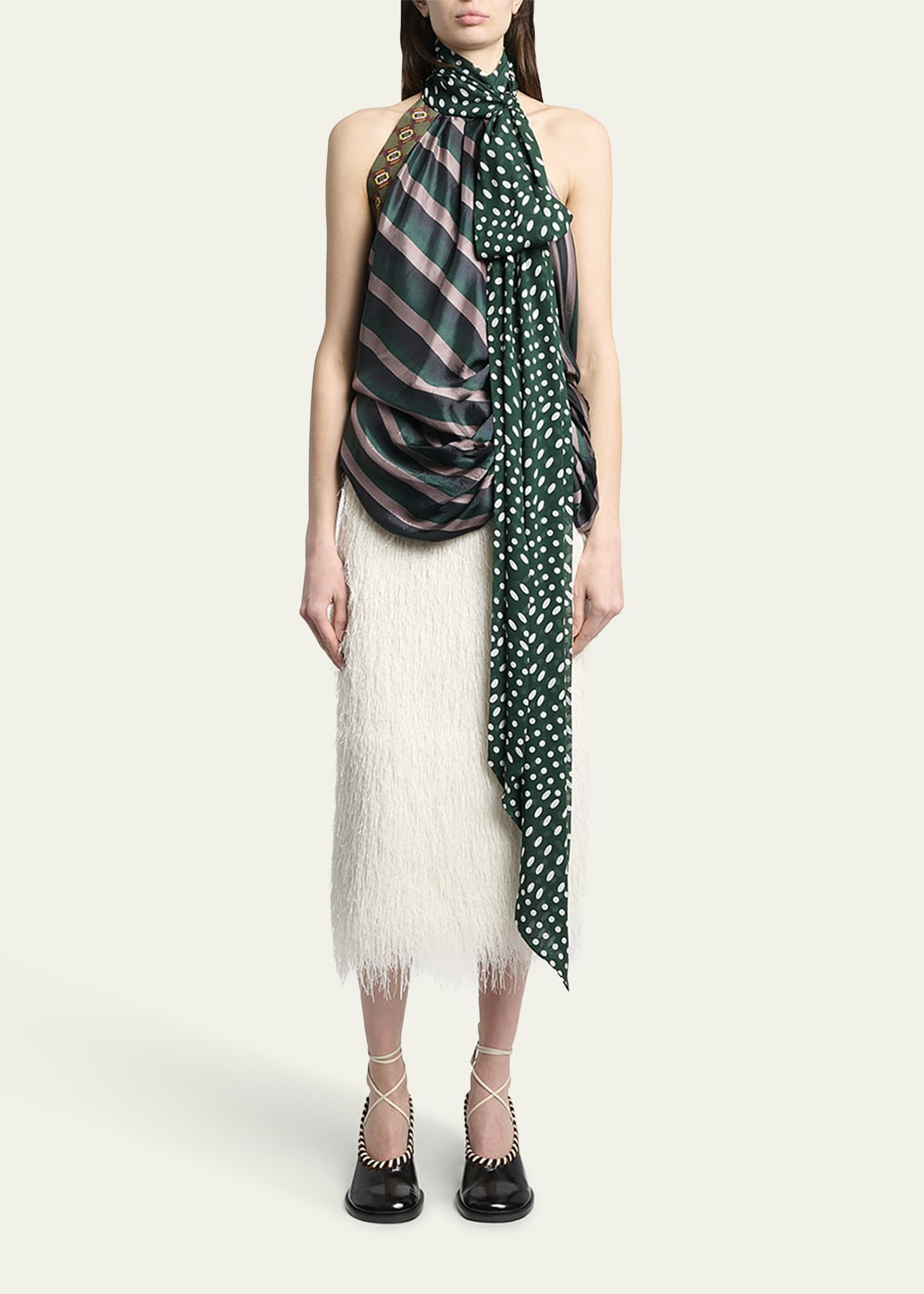 Sokna Fringed Midi Skirt - 2