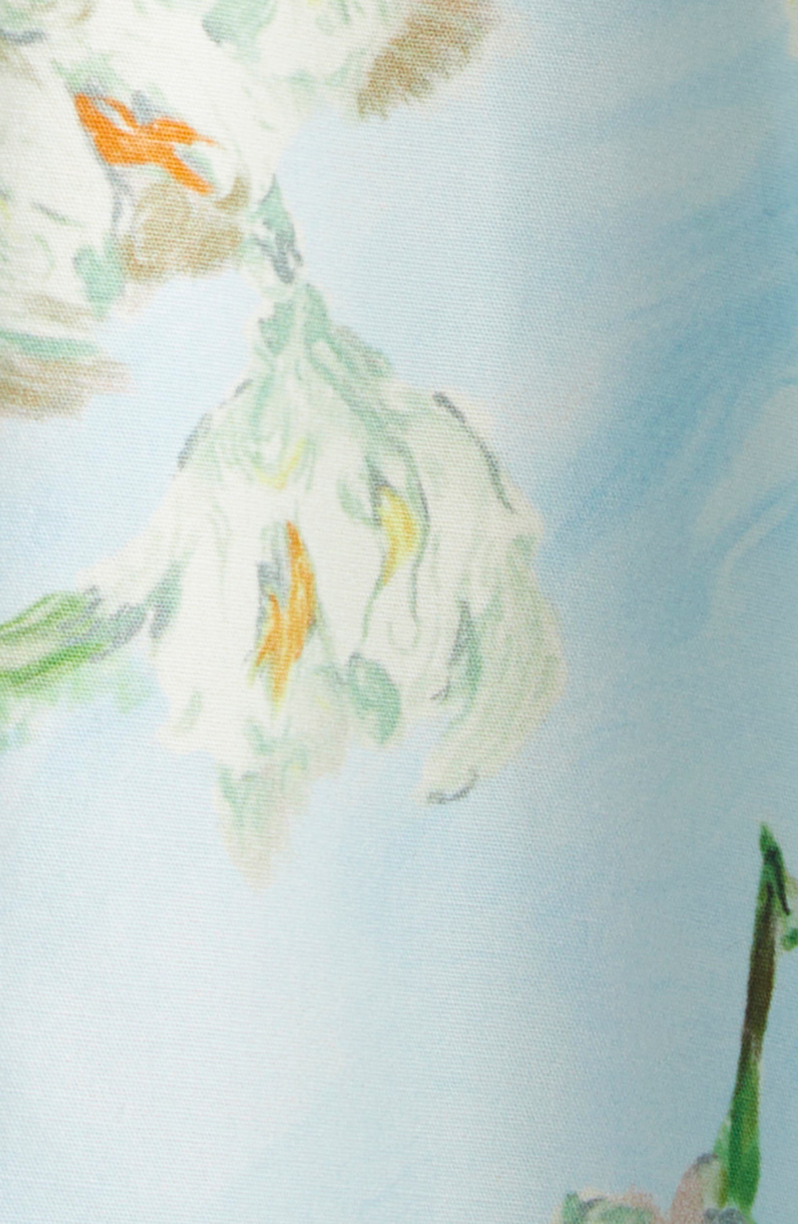 Emilia Wickstead Mona Floral Cotton Sundress in Little Lillies On Blue at Nordstrom - 7