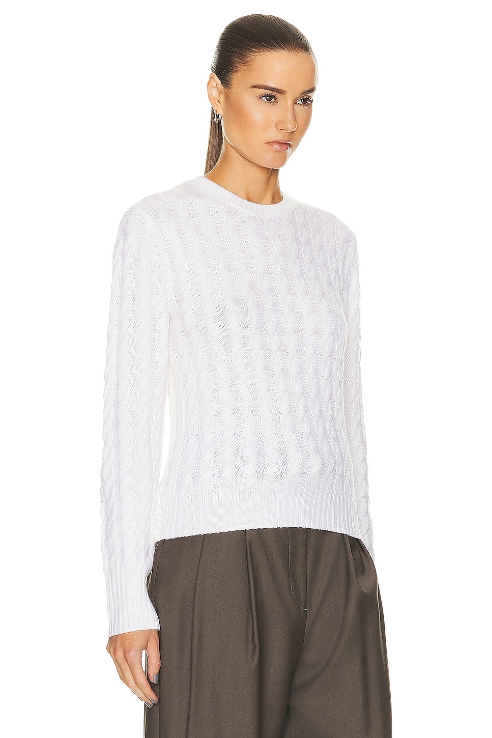 Totême Petite Cable Knit Sweater forward REVERSIBLE