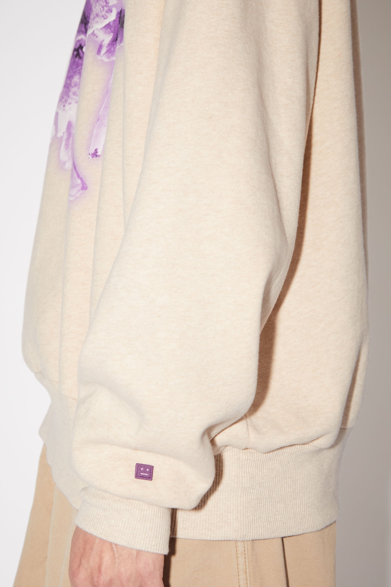 Crew neck sweatshirt - Oatmeal melange - 5