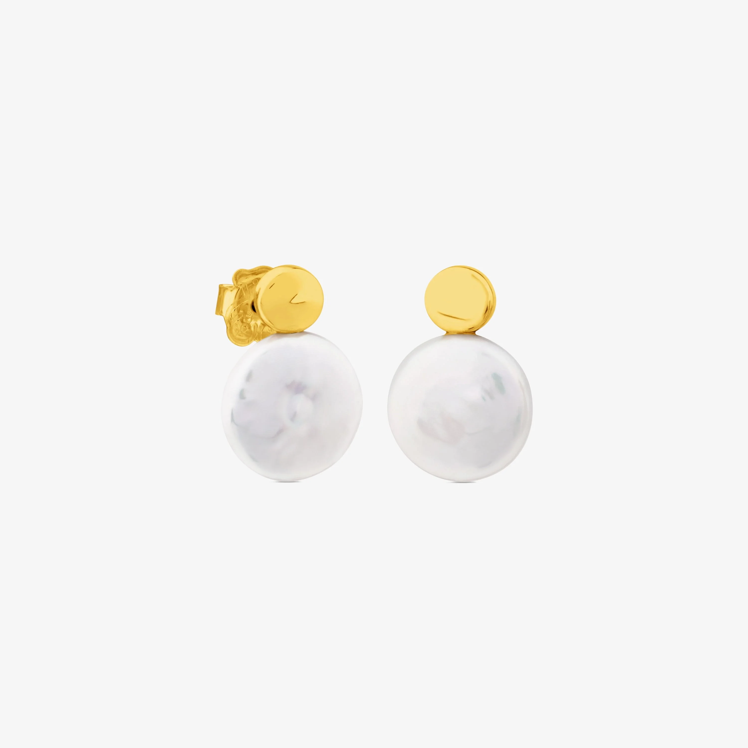 Alecia Earrings in 18K solid gold with Pearl. - 1
