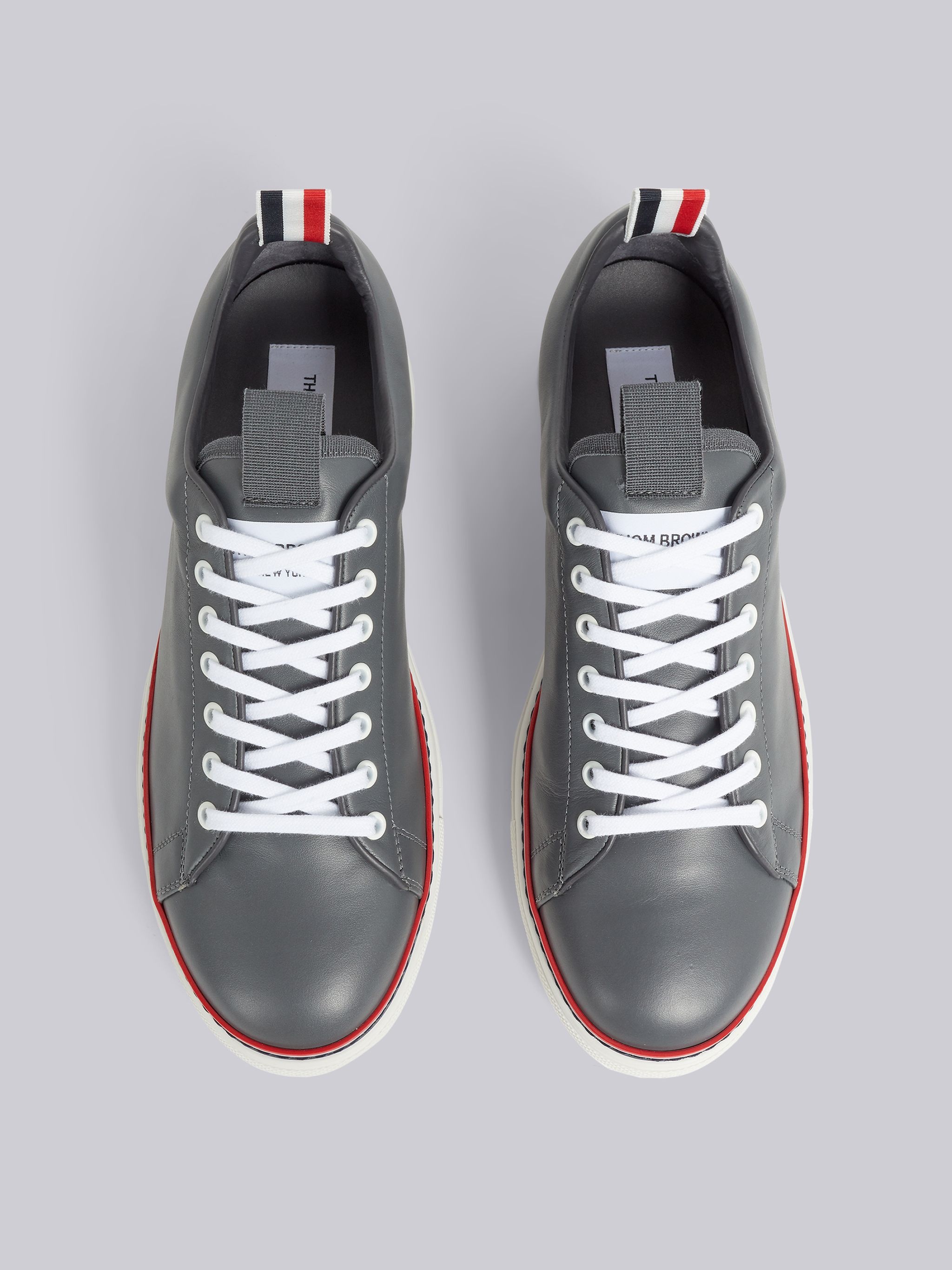 Medium Grey Vitello Calf Leather Tennis Shoe - 4