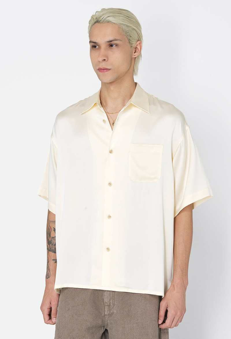 John Elliott BRUSHED SILK BUTTON UP outlook