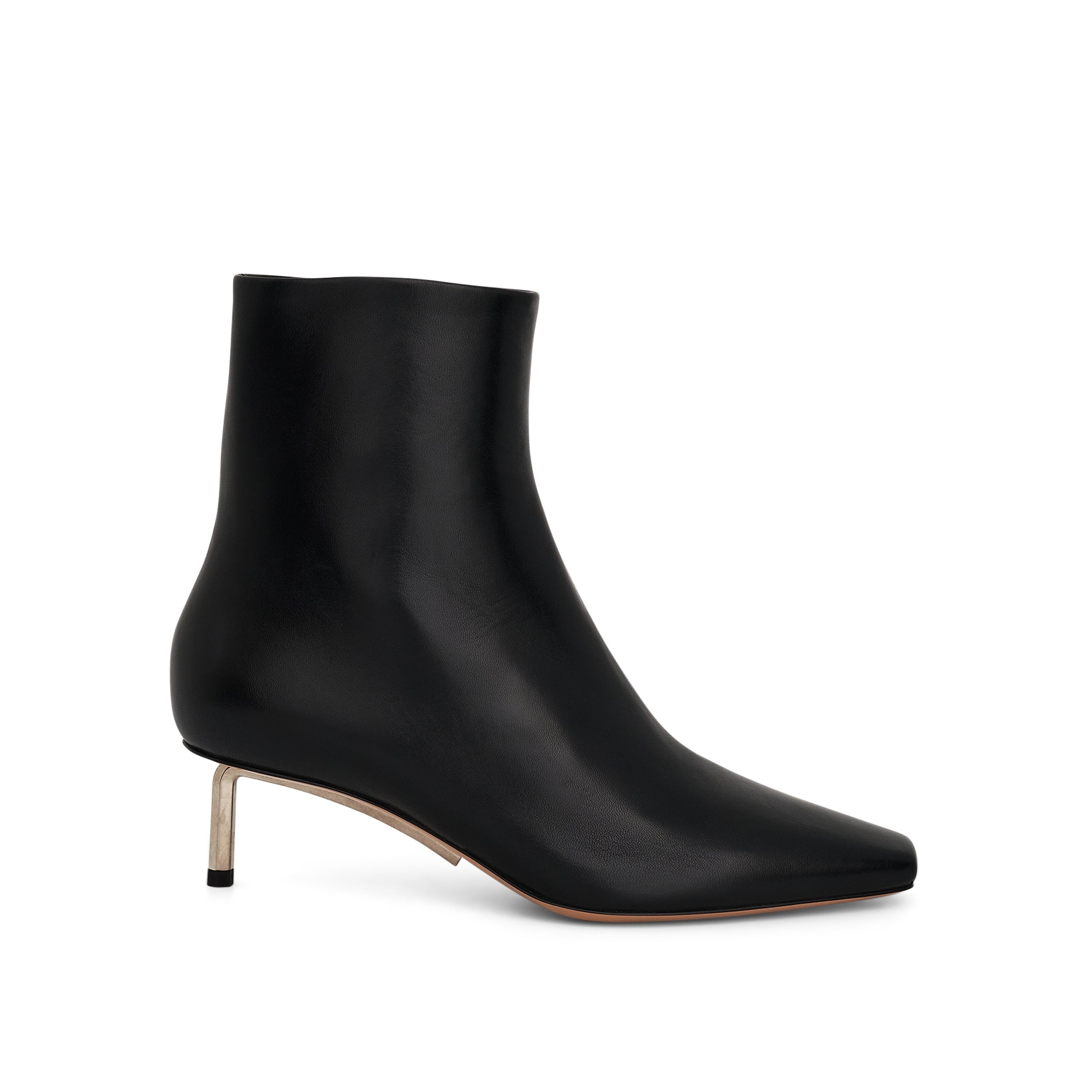 Silver Allen Ankle Boot in Black/Silver - 1