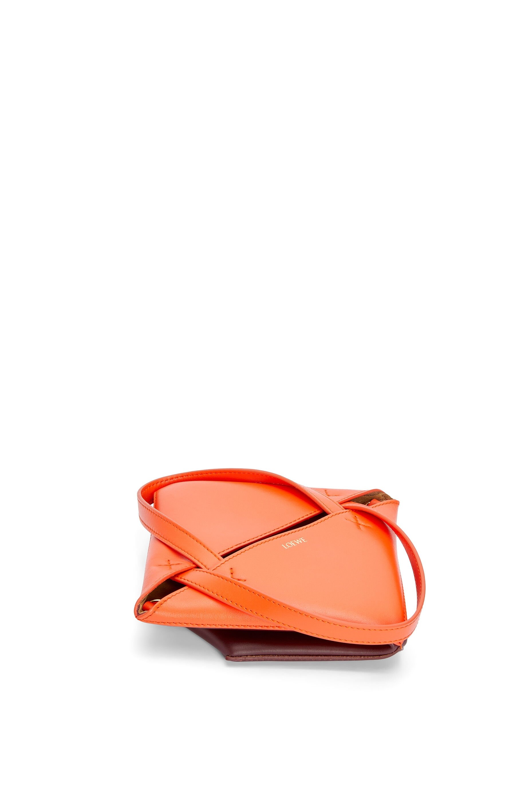 Mini Puzzle Fold Tote in shiny calfskin 4