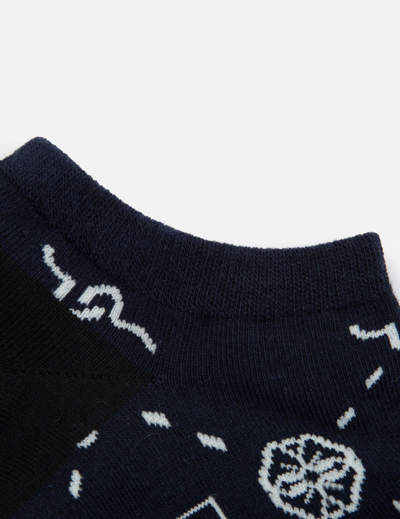 EVISU MONOGRAM JACQUARD NO-SHOW SOCKS outlook