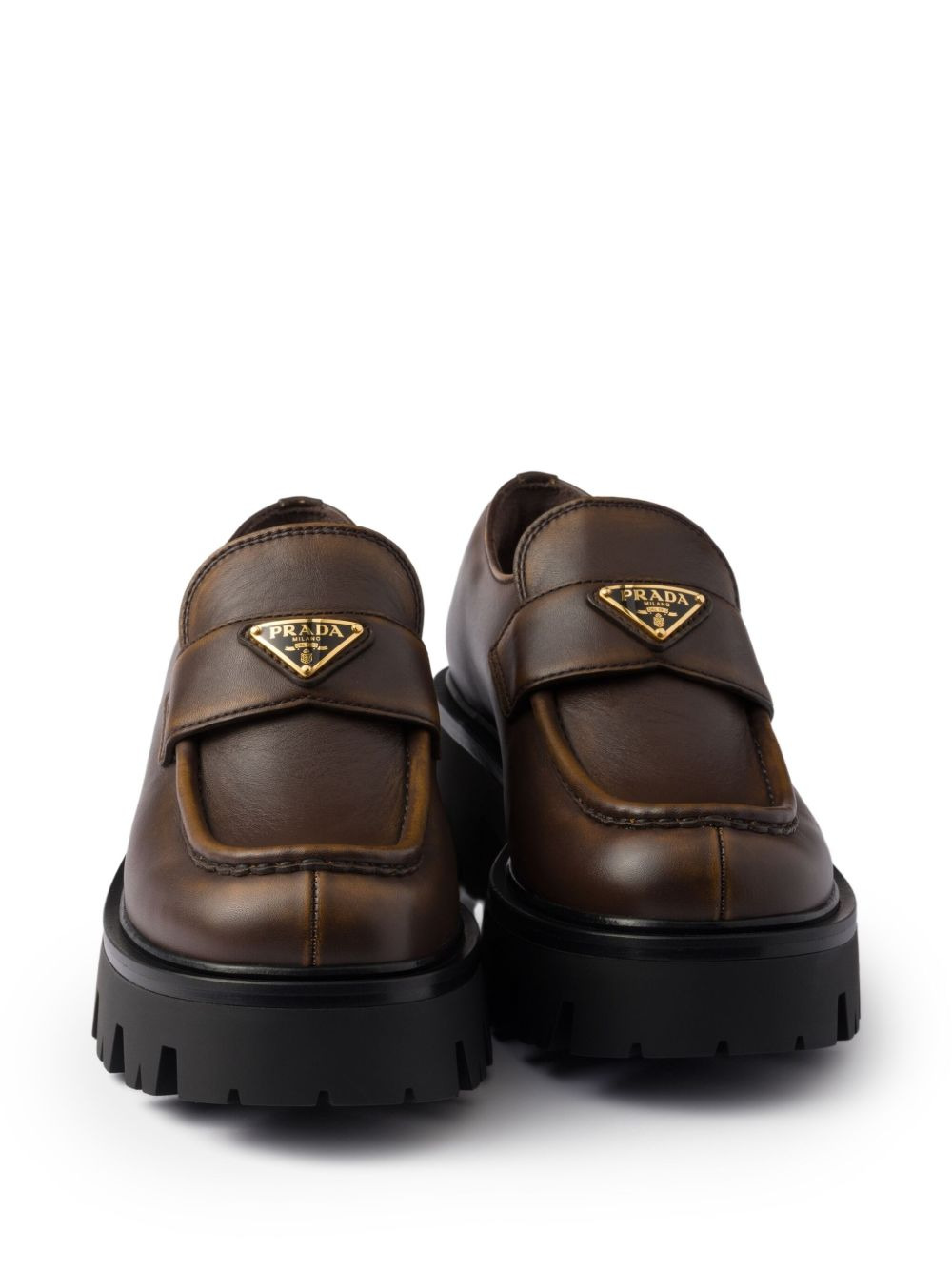 triangle-logo platform loafers - 5