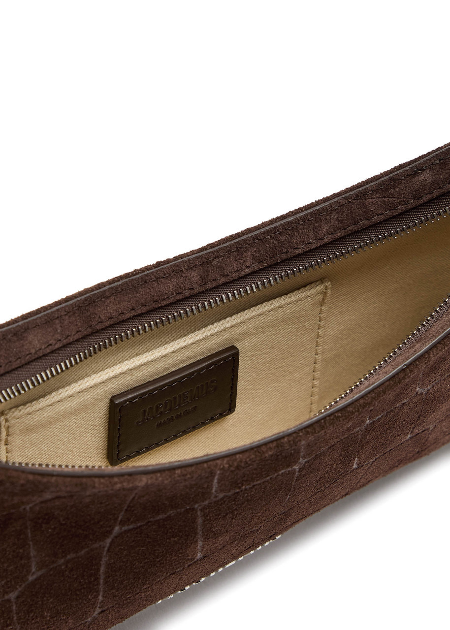 Jacquemus Le Bisou Perle Crocodile-effect Suede Shoulder bag - 4