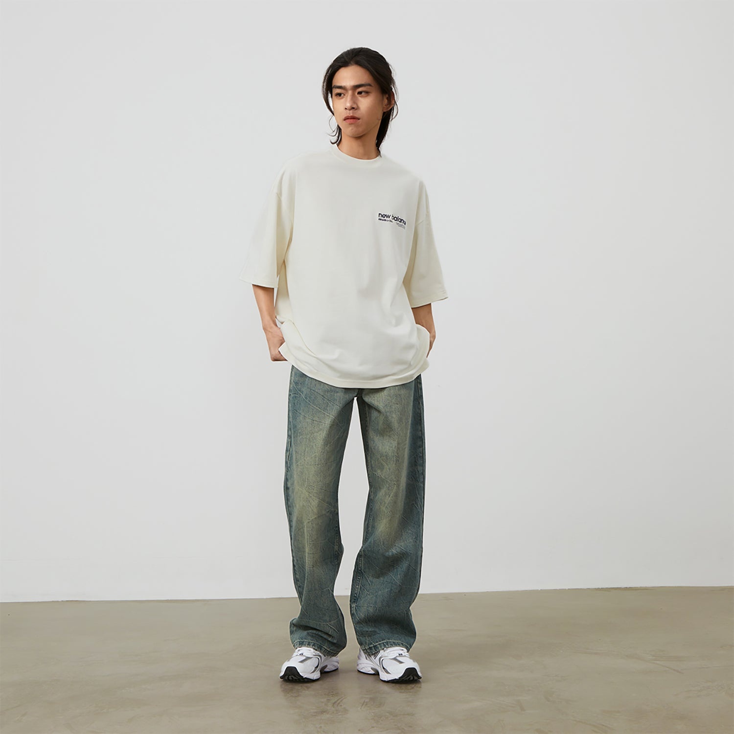 New Balance Wordmark Logo T-Shirt 'White' AMT42301-CIC - 7