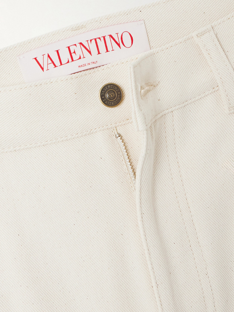 Embroidered High-rise Straight-leg Jeans 5