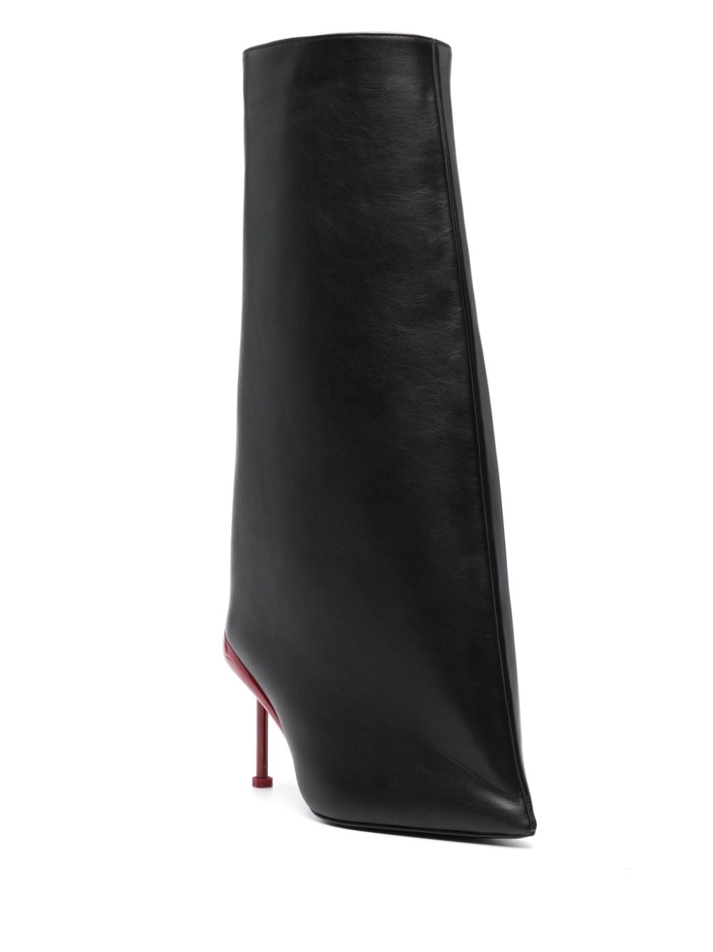 knee-length leather boots - 2