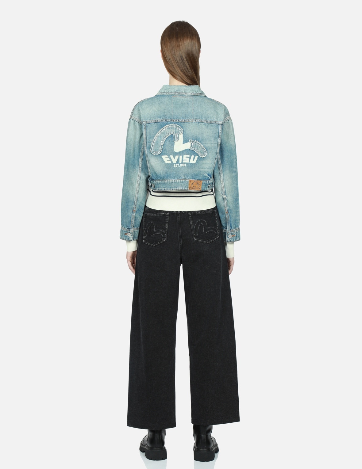 EMBELLISHED DENIM SEAGULL APPLIQUÉ DENIM JACKET - 5