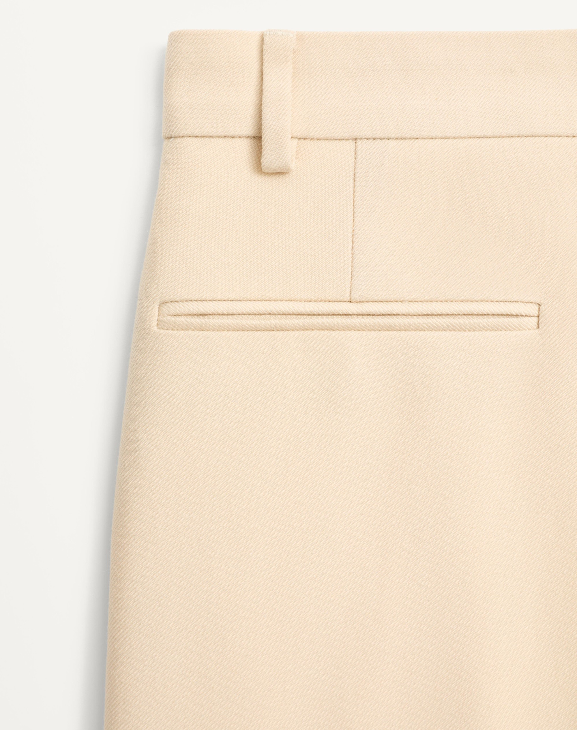 WOOL GABARDINE PANTS WITH TURN-UPS - 7