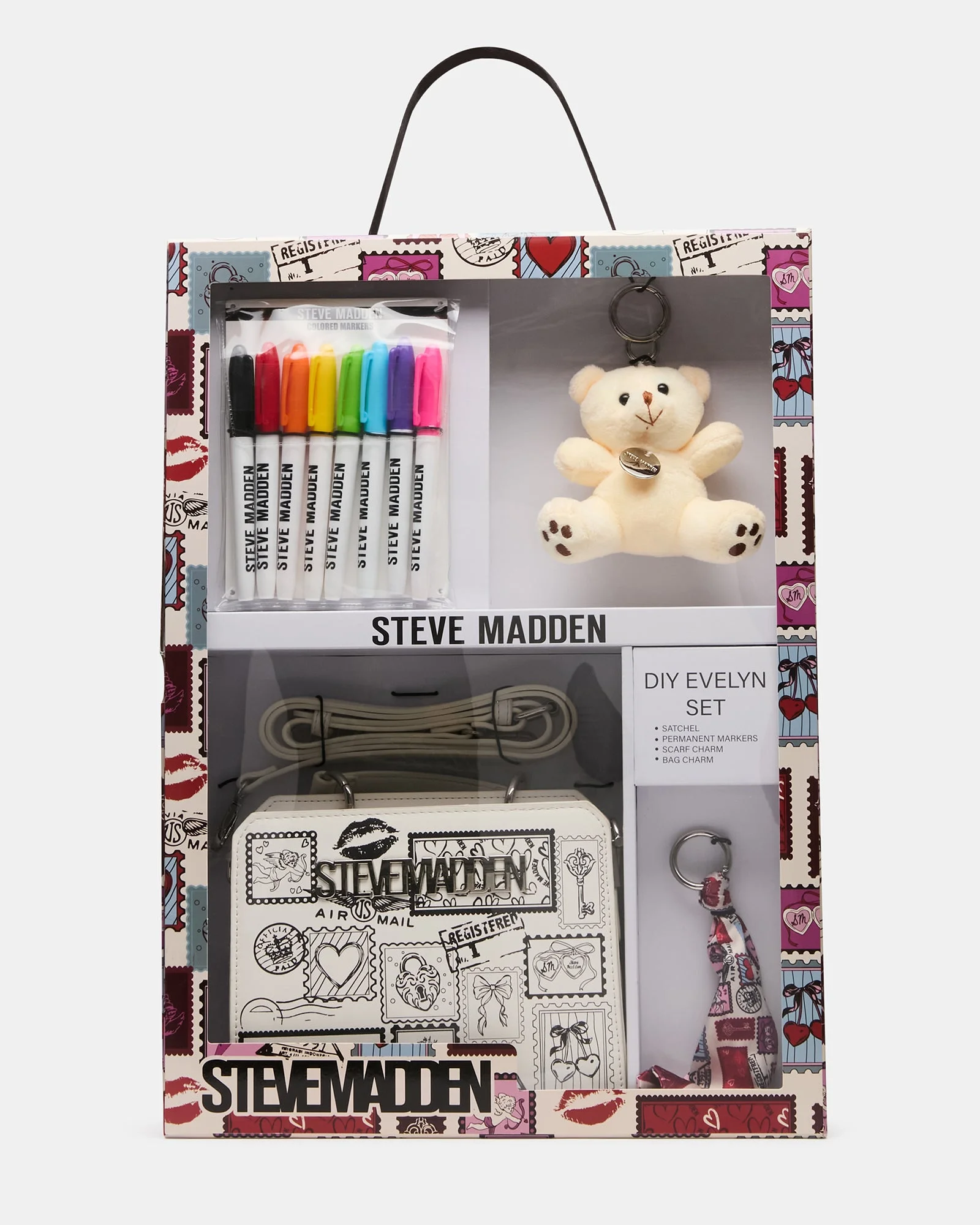 EVELYN STAMP BAG GIFT SET WHITE/MULTI - 1