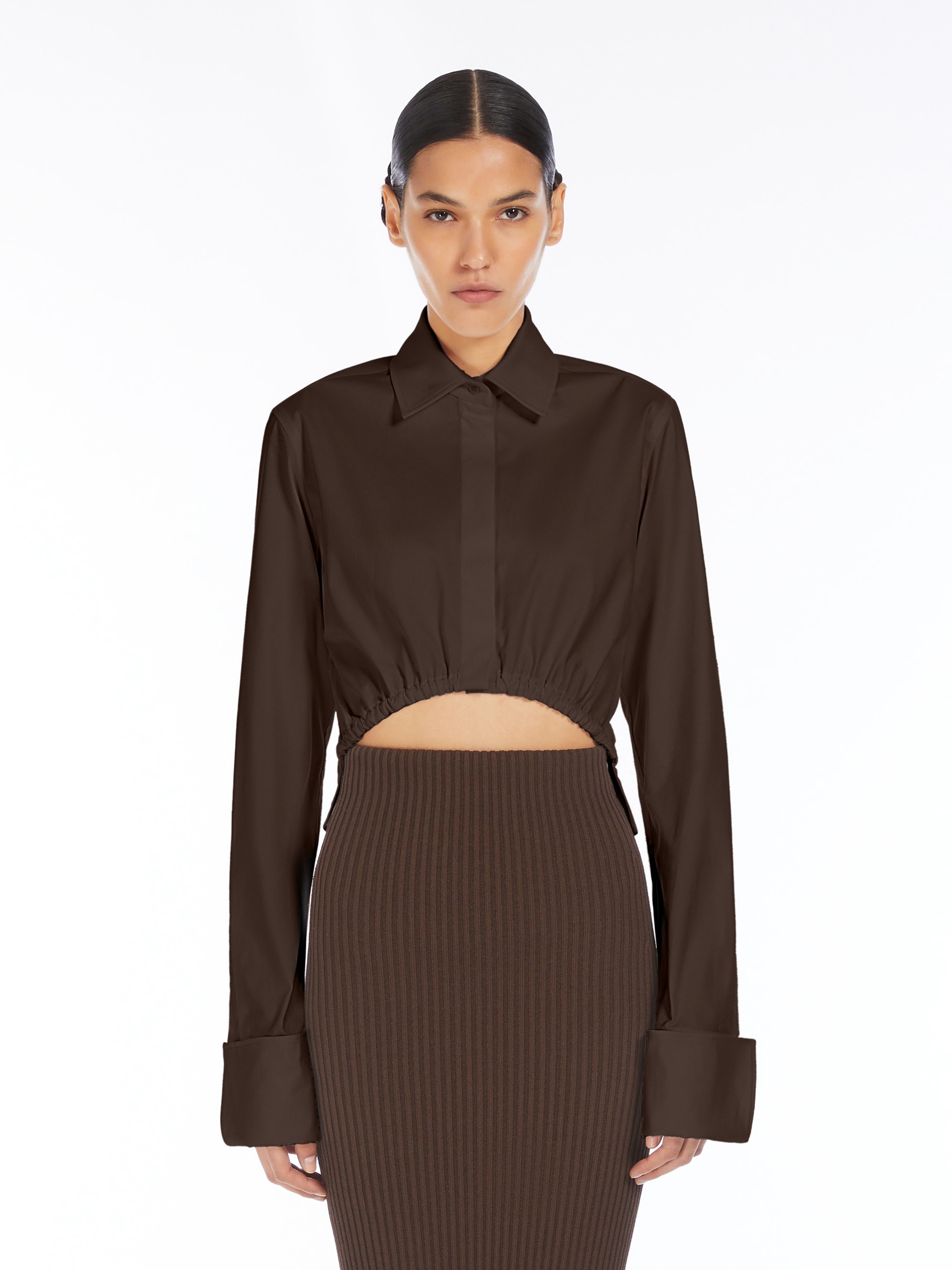 ANGIO Cropped poplin shirt - 3