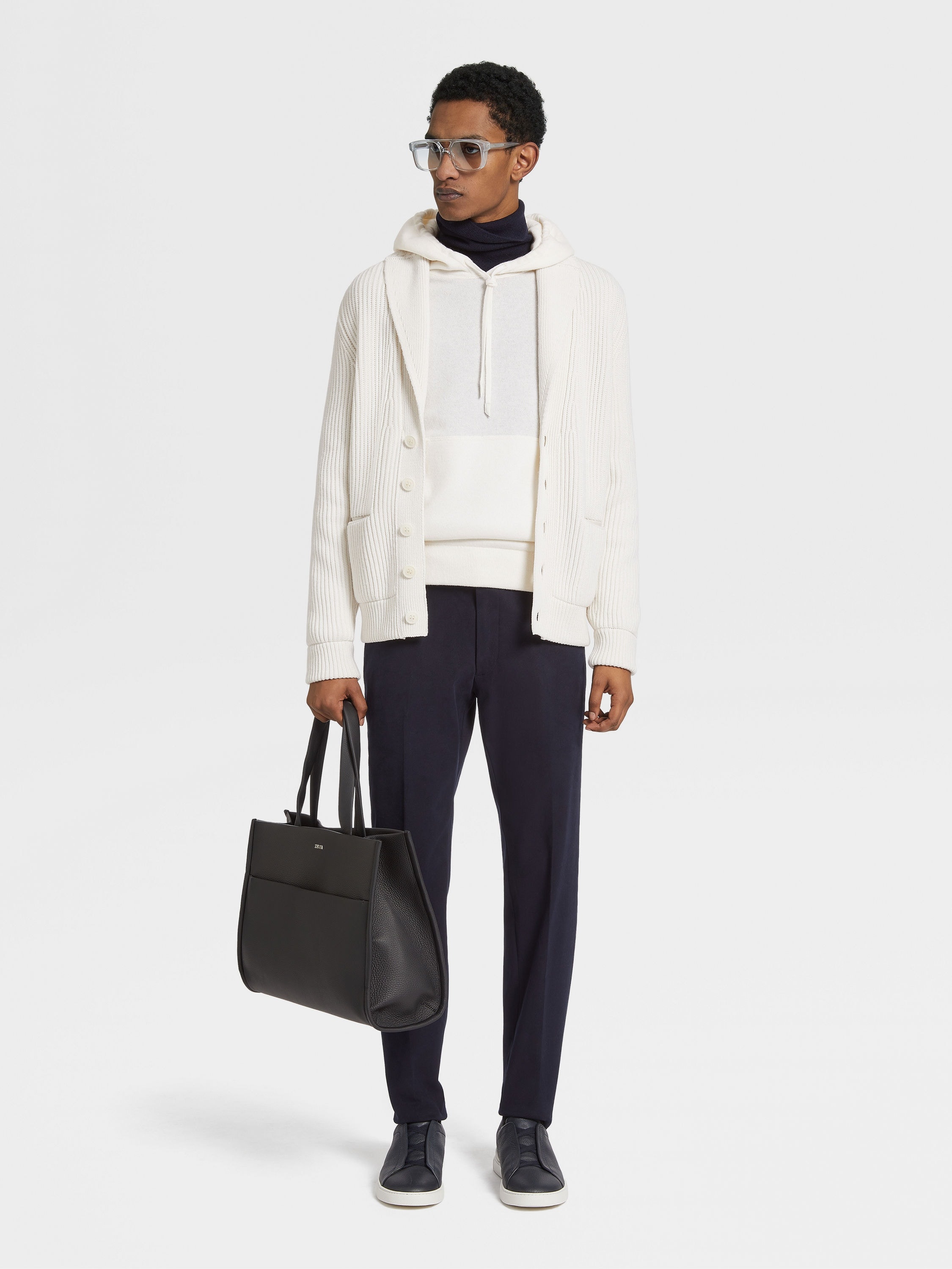 WHITE OASI CASHMERE HOODIE - 5