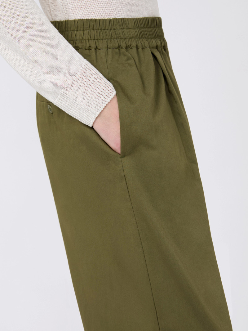 GOLFO Cotton rasetto trousers - KAKI 5