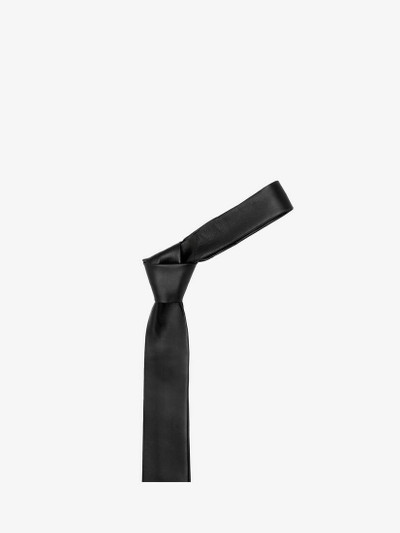 Alexander McQueen Men's Leather Tie in Black outlook