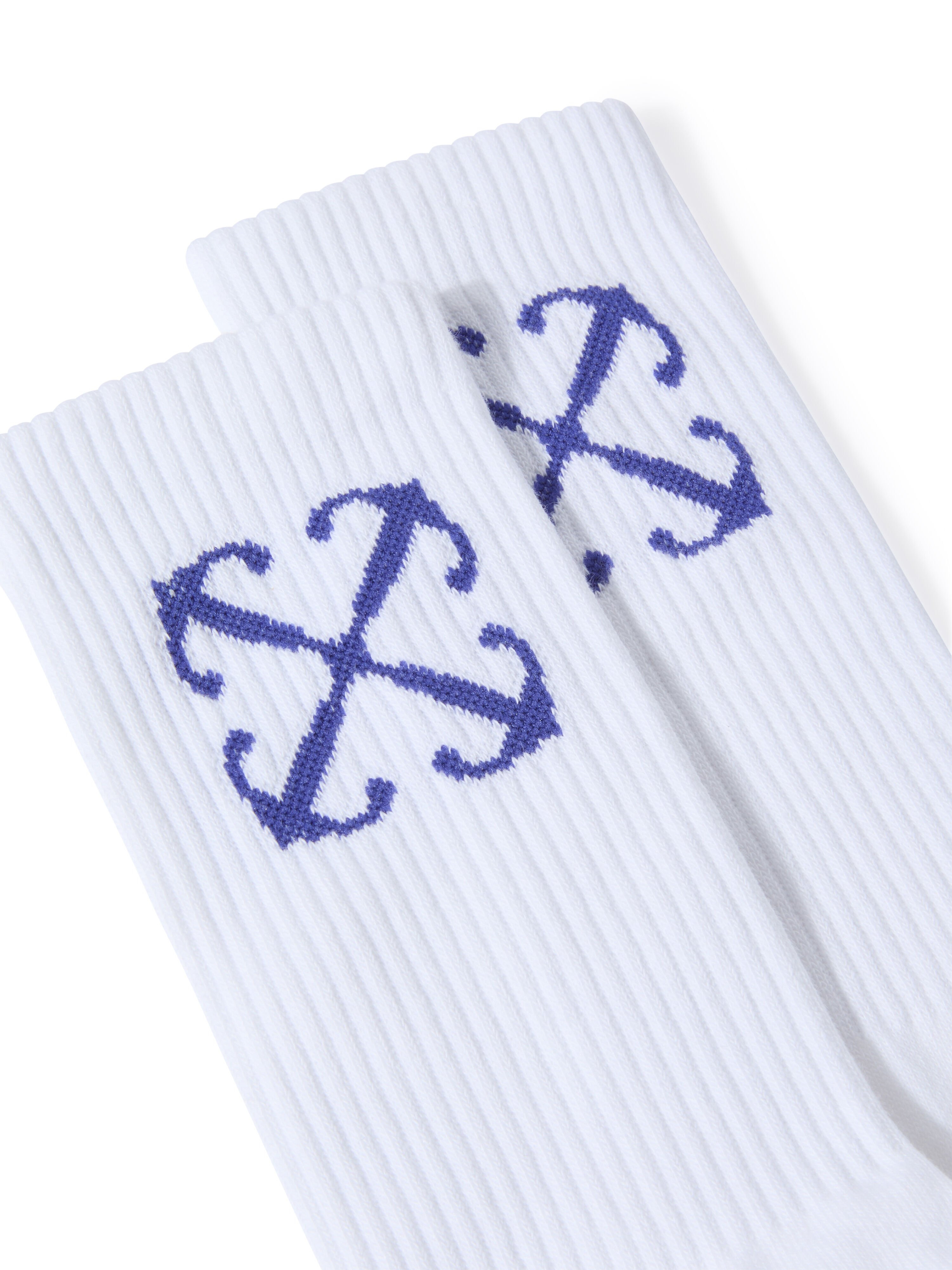 White/blue Arrow Mid-calf Socks - 5
