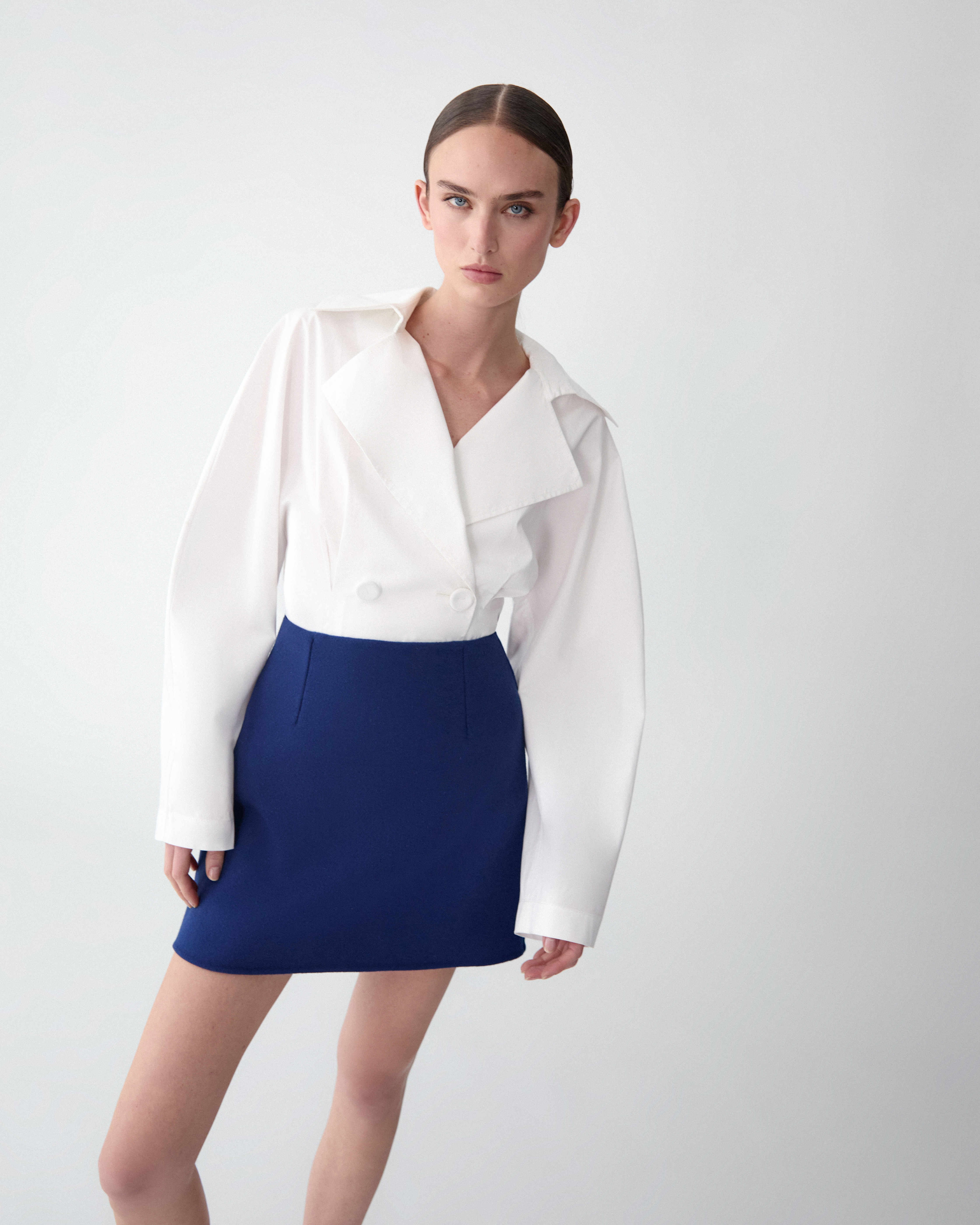 Double-Faced Wool Mini Skirt - 2
