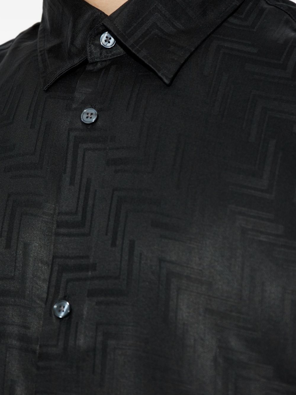 geometric-pattern short-sleeve shirt - 5