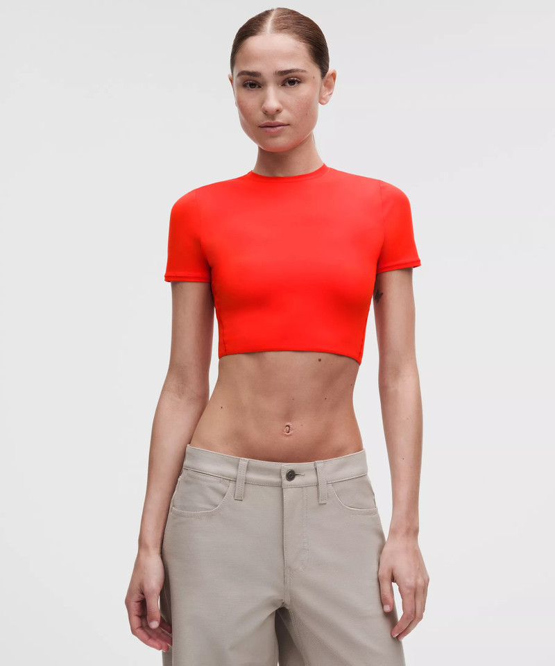 Wundermost Ultra-Soft Nulu Crewneck Cropped T-Shirt 1