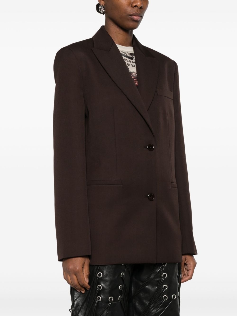 wool blazer - 3