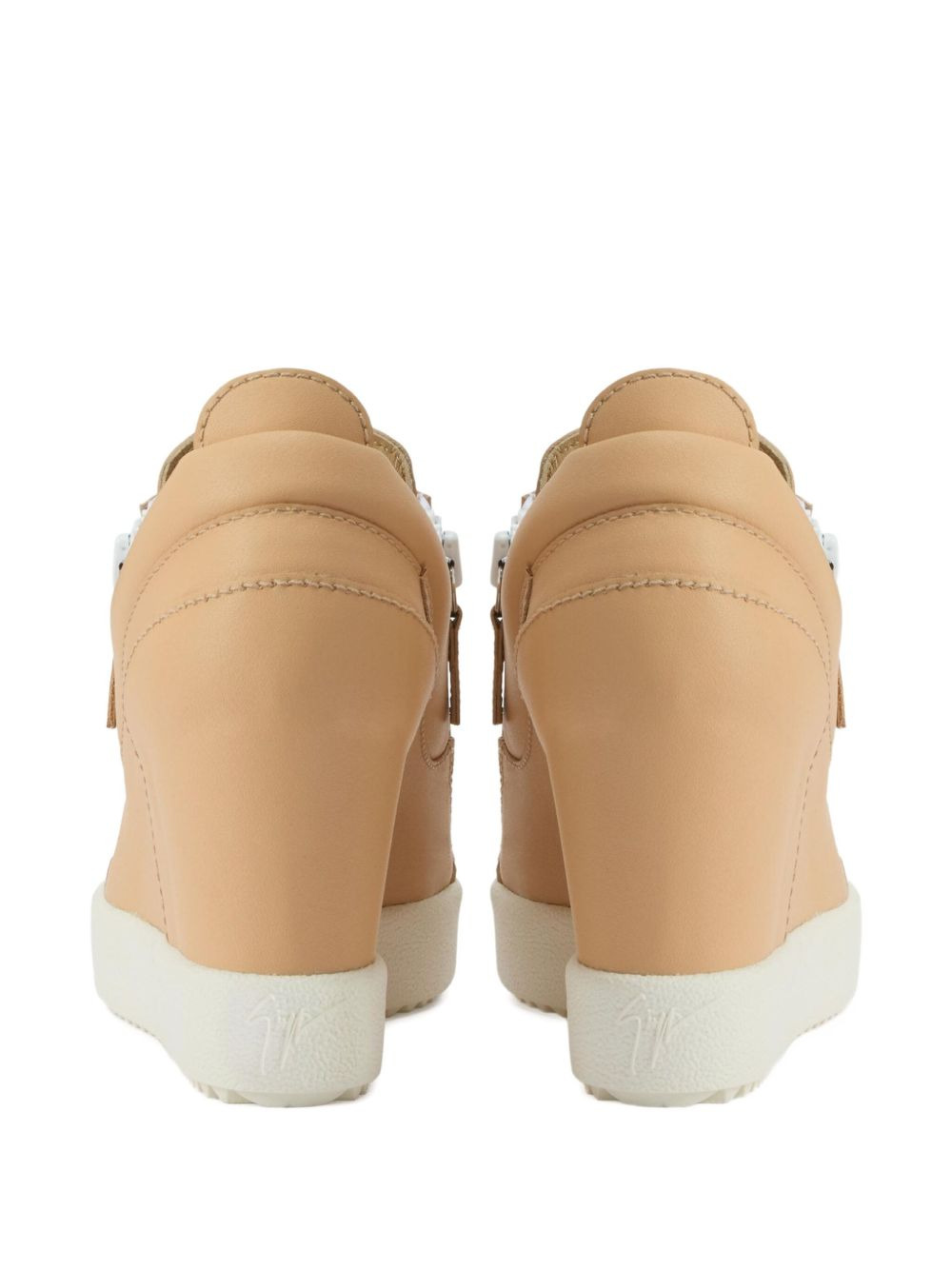 75mm wedge zip-detail low-top sneakers - 3