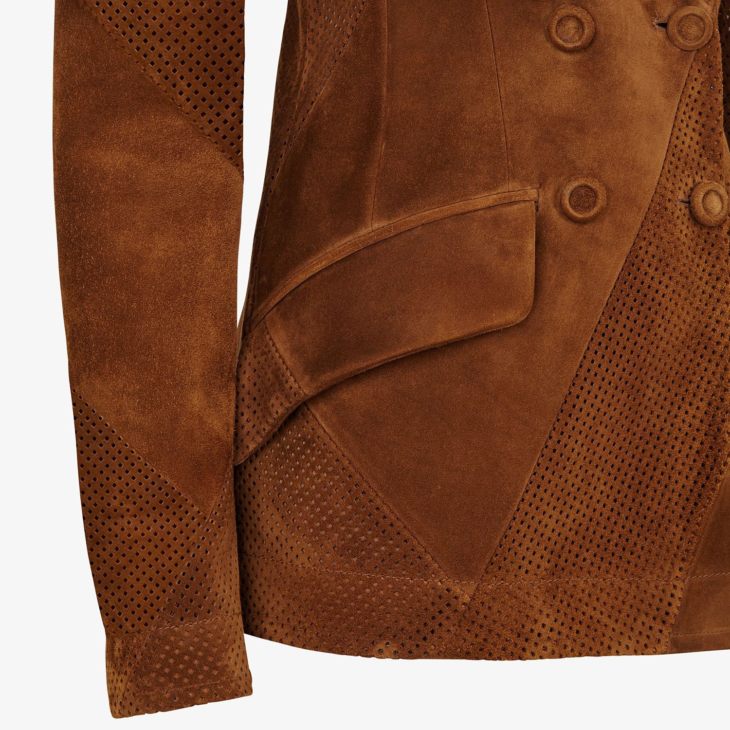 Brown suede blazer - 3