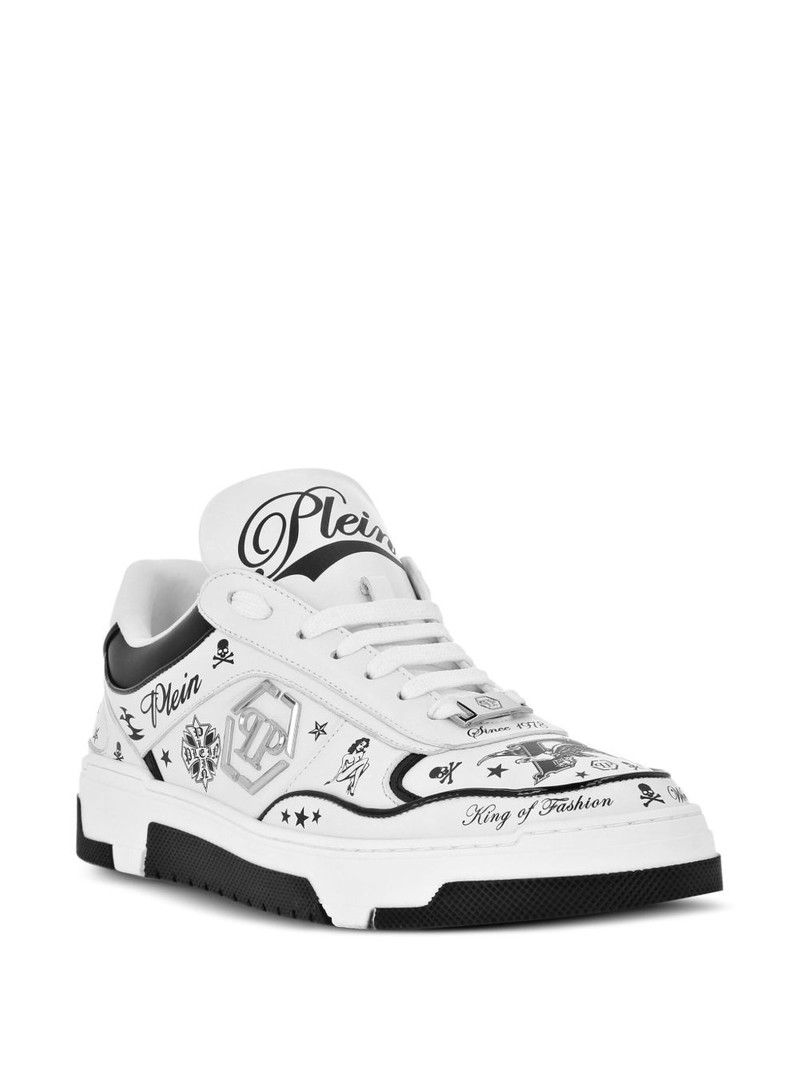 PHILIPP PLEIN tattoo-print sneakers outlook