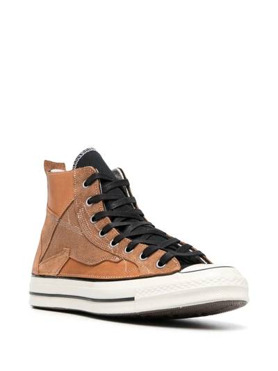 Converse contrasting laces hi-top sneakers  outlook