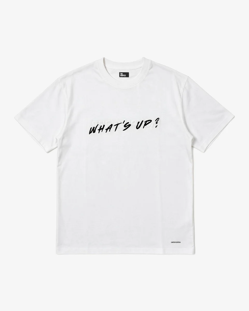WHITE 'WHAT'S UP' UNISEX T-SHIRT - 1