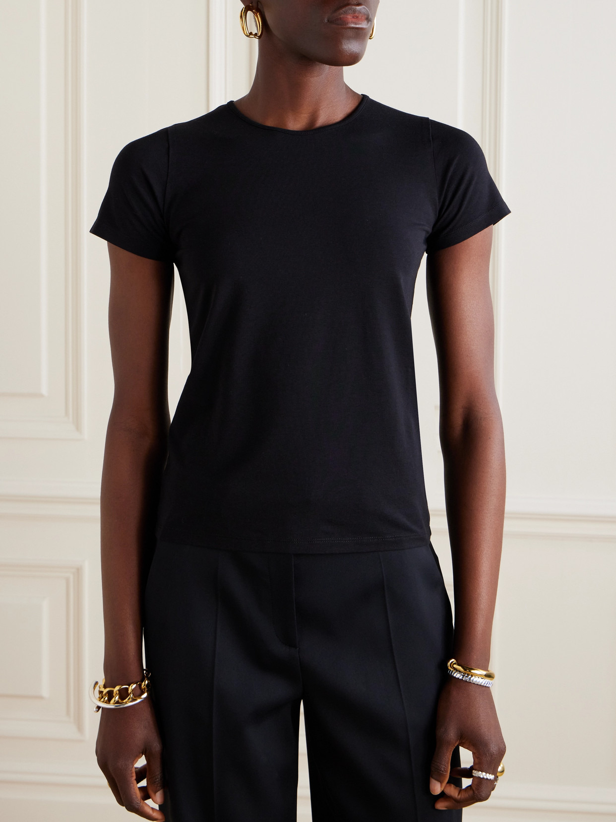 Stretch Organic Cotton And Lyocell-blend Jersey T-shirt - 4