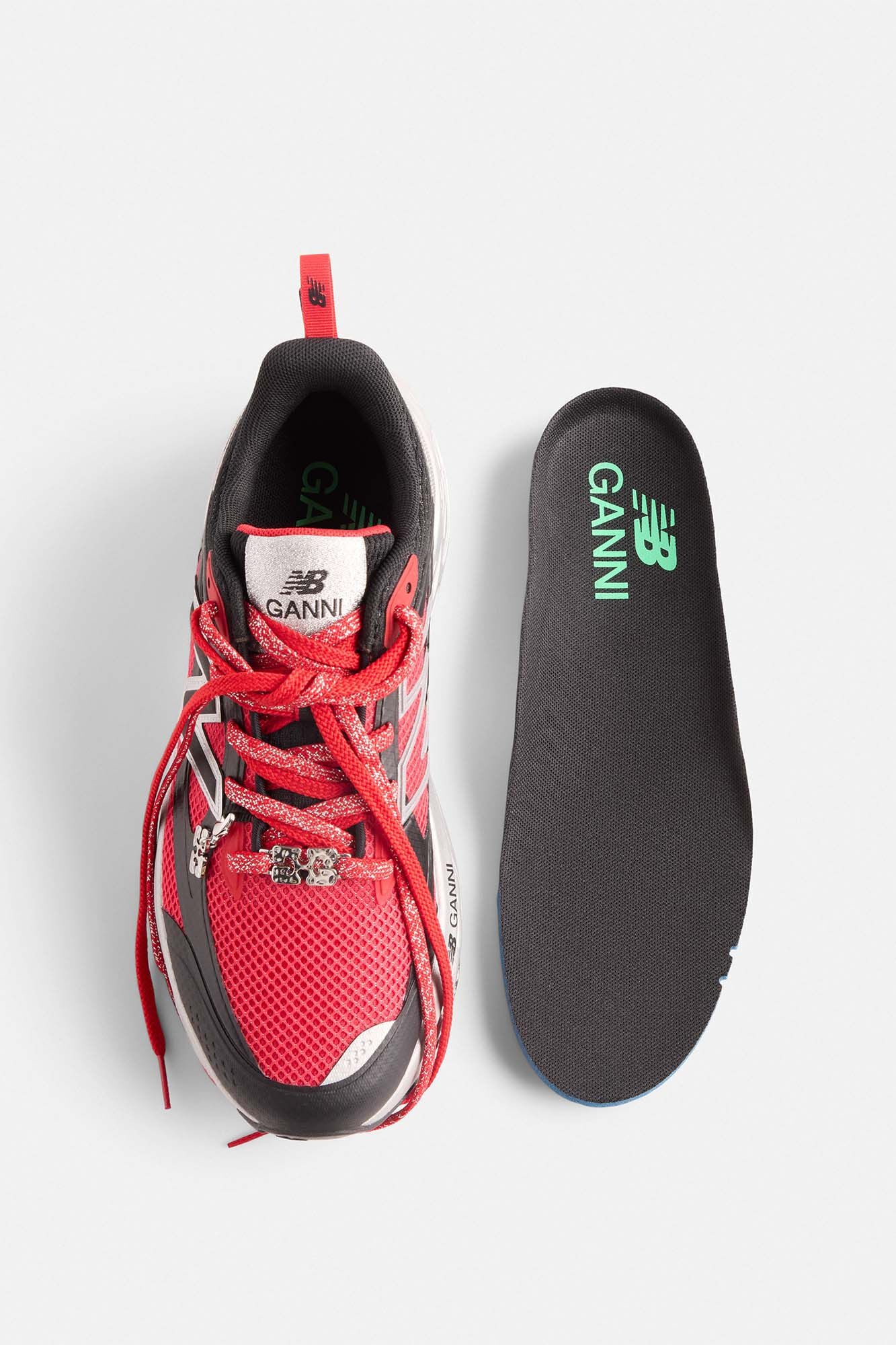 GANNI X NEW BALANCE RED FFT TRAINERS - 4