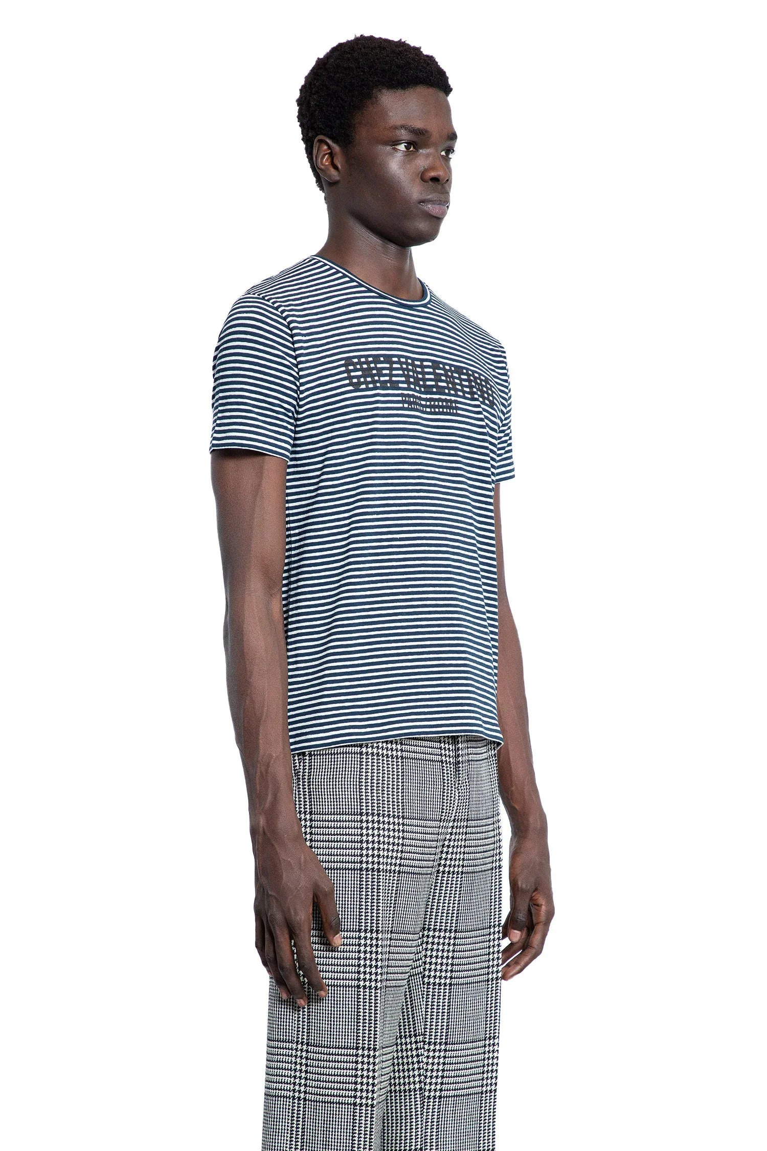 Striped-Cotton-Linen-Chez-Valentino-T-Shirt - 2