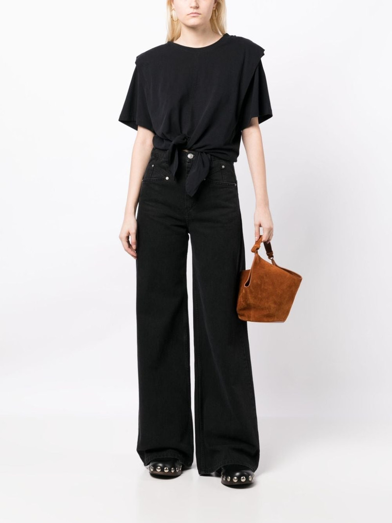 Isabel Marant tie-fastening cotton T-shirt outlook