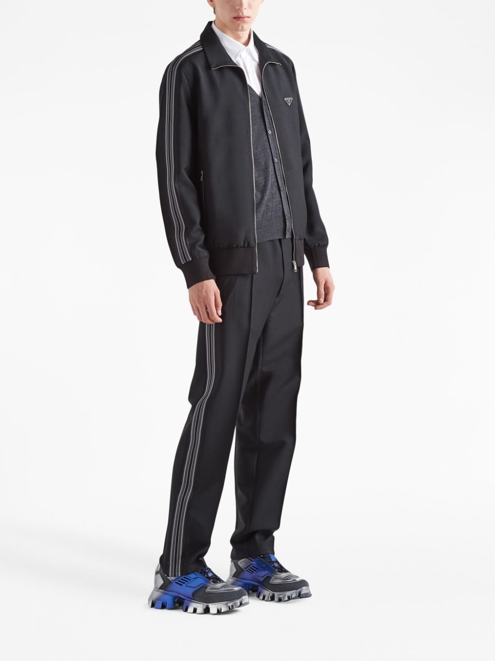 side-stripe logo trousers - 2